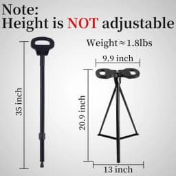 Folding Stool Cane for Seniors Outdoor Converts Walking Stick to Seat 150kg Aluminum Alloy Lightweight Portable Park Queue Trave
