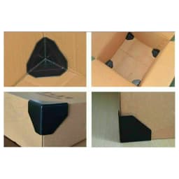 100PCS/lot Black Plastic Anti-collision Triangle Corner Protector Cap For Express Carton Box Corner Guards 35mm 50mm 60mm 80mm