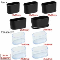 10Pcs Rubber Chair Leg Cap Oval Covers Furniture Table Feet Floor Protectors For Outdoor Patio Garden Office Home Furniture