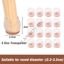 16pcs Upgraded silicone chair legs floor protectors Non-Slip Feet Pads For furniture Table Legs Sock Cover Felt Floor Protection