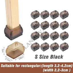 16pcs Upgraded silicone chair legs floor protectors Non-Slip Feet Pads For furniture Table Legs Sock Cover Felt Floor Protection