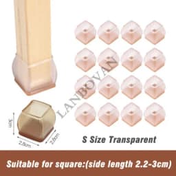16pcs Upgraded silicone chair legs floor protectors Non-Slip Feet Pads For furniture Table Legs Sock Cover Felt Floor Protection