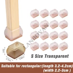 16pcs Upgraded silicone chair legs floor protectors Non-Slip Feet Pads For furniture Table Legs Sock Cover Felt Floor Protection