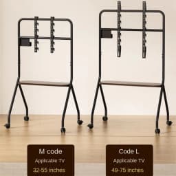 MOMO Floor Standing TV Support Shelf Removable With Wheels 32-75 Inches TV Cart All-in-one TV Shelf Mute Wheels
