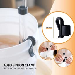 3/8In Auto Siphon with Clamp 6.5' Ft Hose Bottling Siphoning Kit with Food Grade Free Plastic Tubing for Beer