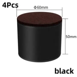 4Pcs Heavy Furniture Heightening Foot Pad Sofa Bed Table Chair Wear Resistant Anti Slip Carbon Steel Riser Floor Protector