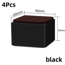 4Pcs Heavy Furniture Heightening Foot Pad Sofa Bed Table Chair Wear Resistant Anti Slip Carbon Steel Riser Floor Protector