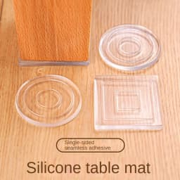 Silicone Anti-moving Table Foot Mat Bed Foot Anti-slip Fixator Bed Leg Table Corner Table Sofa Transparent Furniture Gasket