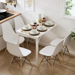 Wall Mounted Folding Table | Space Saving Foldable Dining Table | Compact Hidden Bar Stool | Home Office Wall Desk