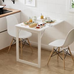 Wall Mounted Folding Table | Space Saving Foldable Dining Table | Compact Hidden Bar Stool | Home Office Wall Desk