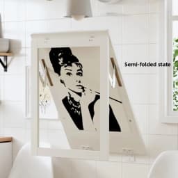 Wall Mounted Folding Table | Space Saving Foldable Dining Table | Compact Hidden Bar Stool | Home Office Wall Desk