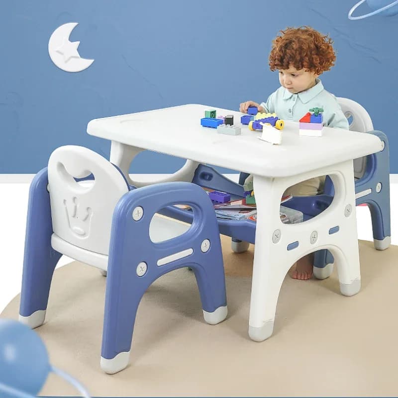 Learning Table and Chair Set for Kids Small Kindergarten Desk Baby Writing Table Plastic Play and Study Desk