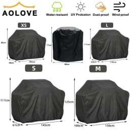 190T/210D BBQ Grill Barbeque Cover Anti-Dust Waterproof Weber BBQ Cover Outdoor Rain Protective Barbecue Cover