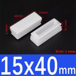 White Square Plugs Pipe Tube Cap Plastic Tubing End Cap Insert Blanking Stopper Rectangle Dust Cover13x13mm-100x100mm