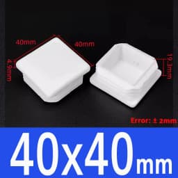 White Square Plugs Pipe Tube Cap Plastic Tubing End Cap Insert Blanking Stopper Rectangle Dust Cover13x13mm-100x100mm
