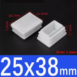 White Square Plugs Pipe Tube Cap Plastic Tubing End Cap Insert Blanking Stopper Rectangle Dust Cover13x13mm-100x100mm