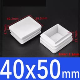 White Square Plugs Pipe Tube Cap Plastic Tubing End Cap Insert Blanking Stopper Rectangle Dust Cover13x13mm-100x100mm