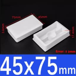 White Square Plugs Pipe Tube Cap Plastic Tubing End Cap Insert Blanking Stopper Rectangle Dust Cover13x13mm-100x100mm
