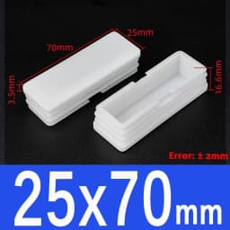 White Square Plugs Pipe Tube Cap Plastic Tubing End Cap Insert Blanking Stopper Rectangle Dust Cover13x13mm-100x100mm