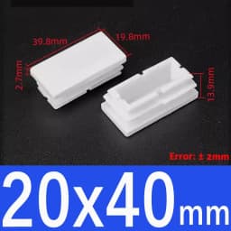 White Square Plugs Pipe Tube Cap Plastic Tubing End Cap Insert Blanking Stopper Rectangle Dust Cover13x13mm-100x100mm