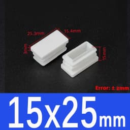White Square Plugs Pipe Tube Cap Plastic Tubing End Cap Insert Blanking Stopper Rectangle Dust Cover13x13mm-100x100mm