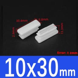 White Square Plugs Pipe Tube Cap Plastic Tubing End Cap Insert Blanking Stopper Rectangle Dust Cover13x13mm-100x100mm