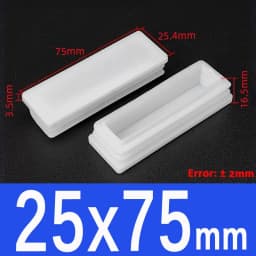 White Square Plugs Pipe Tube Cap Plastic Tubing End Cap Insert Blanking Stopper Rectangle Dust Cover13x13mm-100x100mm