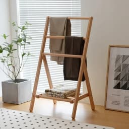 Japanese Style Solid Wood Clothes Hanger Creative Bedroom Bedside Pants Rack Attractive Clothes Storage Folding Stand Hat Shelf