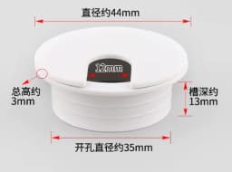 35mm 50mm 53mm 60mm 80mm Round Wire Hole Cover Computer Desk Wiring Box Cable Outlet Port Surface Line Box Furniture Hardware