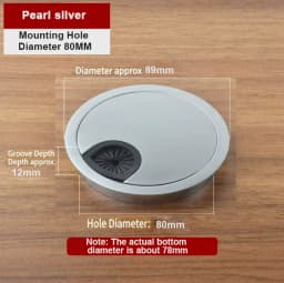 35mm 50mm 53mm 60mm 80mm Round Wire Hole Cover Computer Desk Wiring Box Cable Outlet Port Surface Line Box Furniture Hardware