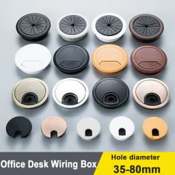 35mm 50mm 53mm 60mm 80mm Round Wire Hole Cover Computer Desk Wiring Box Cable Outlet Port Surface Line Box Furniture Hardware