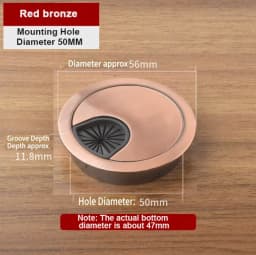 35mm 50mm 53mm 60mm 80mm Round Wire Hole Cover Computer Desk Wiring Box Cable Outlet Port Surface Line Box Furniture Hardware