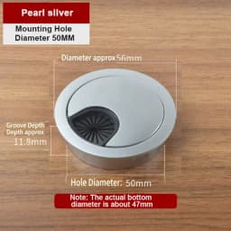35mm 50mm 53mm 60mm 80mm Round Wire Hole Cover Computer Desk Wiring Box Cable Outlet Port Surface Line Box Furniture Hardware