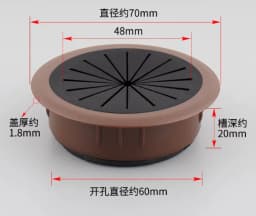 35mm 50mm 53mm 60mm 80mm Round Wire Hole Cover Computer Desk Wiring Box Cable Outlet Port Surface Line Box Furniture Hardware