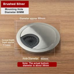 35mm 50mm 53mm 60mm 80mm Round Wire Hole Cover Computer Desk Wiring Box Cable Outlet Port Surface Line Box Furniture Hardware