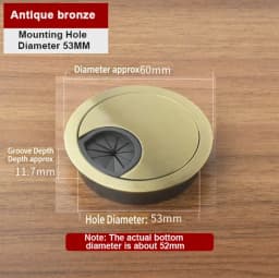 35mm 50mm 53mm 60mm 80mm Round Wire Hole Cover Computer Desk Wiring Box Cable Outlet Port Surface Line Box Furniture Hardware