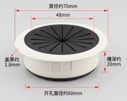 35mm 50mm 53mm 60mm 80mm Round Wire Hole Cover Computer Desk Wiring Box Cable Outlet Port Surface Line Box Furniture Hardware