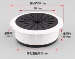 35mm 50mm 53mm 60mm 80mm Round Wire Hole Cover Computer Desk Wiring Box Cable Outlet Port Surface Line Box Furniture Hardware