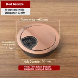35mm 50mm 53mm 60mm 80mm Round Wire Hole Cover Computer Desk Wiring Box Cable Outlet Port Surface Line Box Furniture Hardware