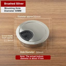 35mm 50mm 53mm 60mm 80mm Round Wire Hole Cover Computer Desk Wiring Box Cable Outlet Port Surface Line Box Furniture Hardware