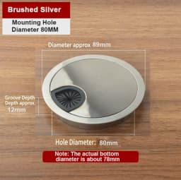 35mm 50mm 53mm 60mm 80mm Round Wire Hole Cover Computer Desk Wiring Box Cable Outlet Port Surface Line Box Furniture Hardware