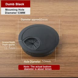 35mm 50mm 53mm 60mm 80mm Round Wire Hole Cover Computer Desk Wiring Box Cable Outlet Port Surface Line Box Furniture Hardware