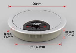 35mm 50mm 53mm 60mm 80mm Round Wire Hole Cover Computer Desk Wiring Box Cable Outlet Port Surface Line Box Furniture Hardware
