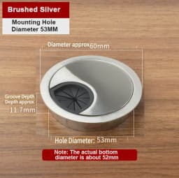 35mm 50mm 53mm 60mm 80mm Round Wire Hole Cover Computer Desk Wiring Box Cable Outlet Port Surface Line Box Furniture Hardware