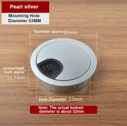 35mm 50mm 53mm 60mm 80mm Round Wire Hole Cover Computer Desk Wiring Box Cable Outlet Port Surface Line Box Furniture Hardware