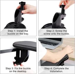 Computer Arm Rest Plastic Desk Elbow Support Pad Ergonomic Arm Rest Wrist Support Pad for Keyboard and Mouse Arm Rest Pad