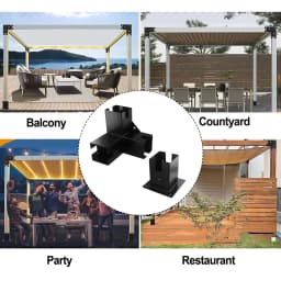Right Angle Corner Bracket With Pergola Post Base For Wood Beams Elevated Stand DIY Post Base Kit Easy Installation Hardware Kit