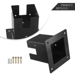 Right Angle Corner Bracket With Pergola Post Base For Wood Beams Elevated Stand DIY Post Base Kit Easy Installation Hardware Kit