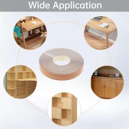 3/4 inch ×50 ft (1.9 cm × 15M)  Pre-glued Veneer Edging  Hot Melt Adhesive Melamine Edge Banding for Plywood Table / Cabinet