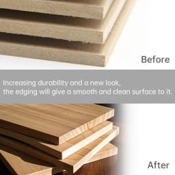 3/4 inch ×50 ft (1.9 cm × 15M)  Pre-glued Veneer Edging  Hot Melt Adhesive Melamine Edge Banding for Plywood Table / Cabinet